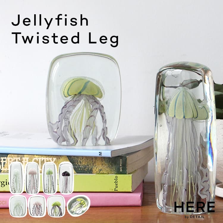 楽天市場】ガラス オブジェ クラゲ 置物 インテリア │ジェリー
