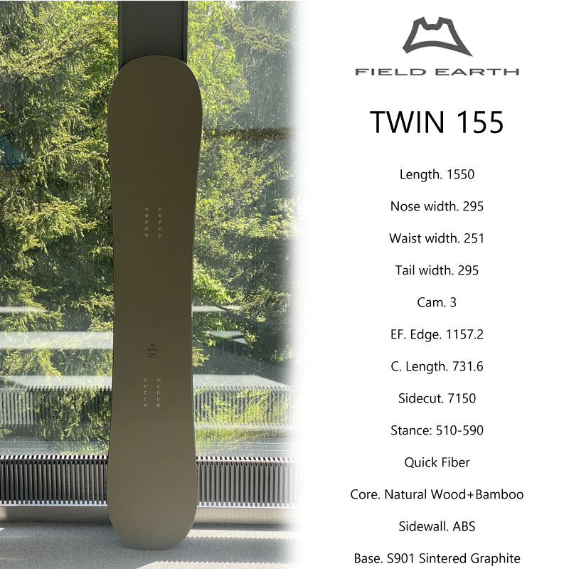 楽天市場】フィールドアース FIELD EARTH TWIN 155 パウダーボード