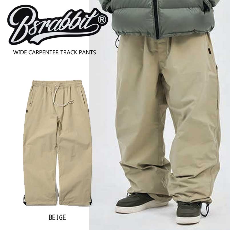 楽天市場】BSRABBIT ビエスラビット WIDE CARPENTER TRACK PANTS BEIGE