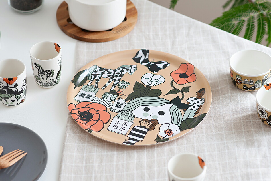 楽天市場】トレイ 31cm マリキュラ（マリメッコ／marimekko） : free