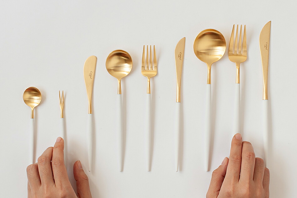 楽天市場】ゴア／GOA ホワイト×ゴールド デザートナイフ（クチポール