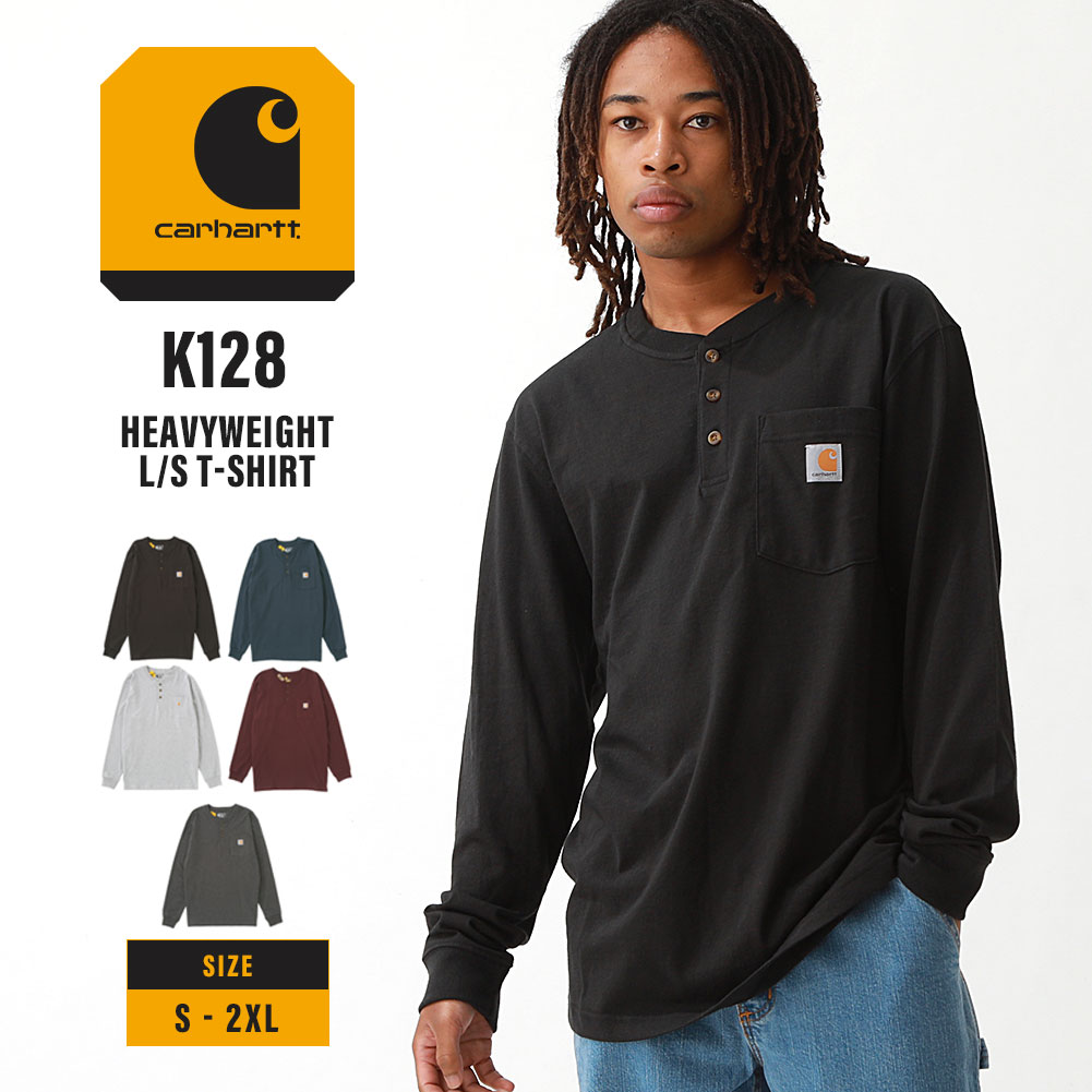 楽天市場】Carhartt カーハートロンT 長袖 Tシャツ ヘンリーネック