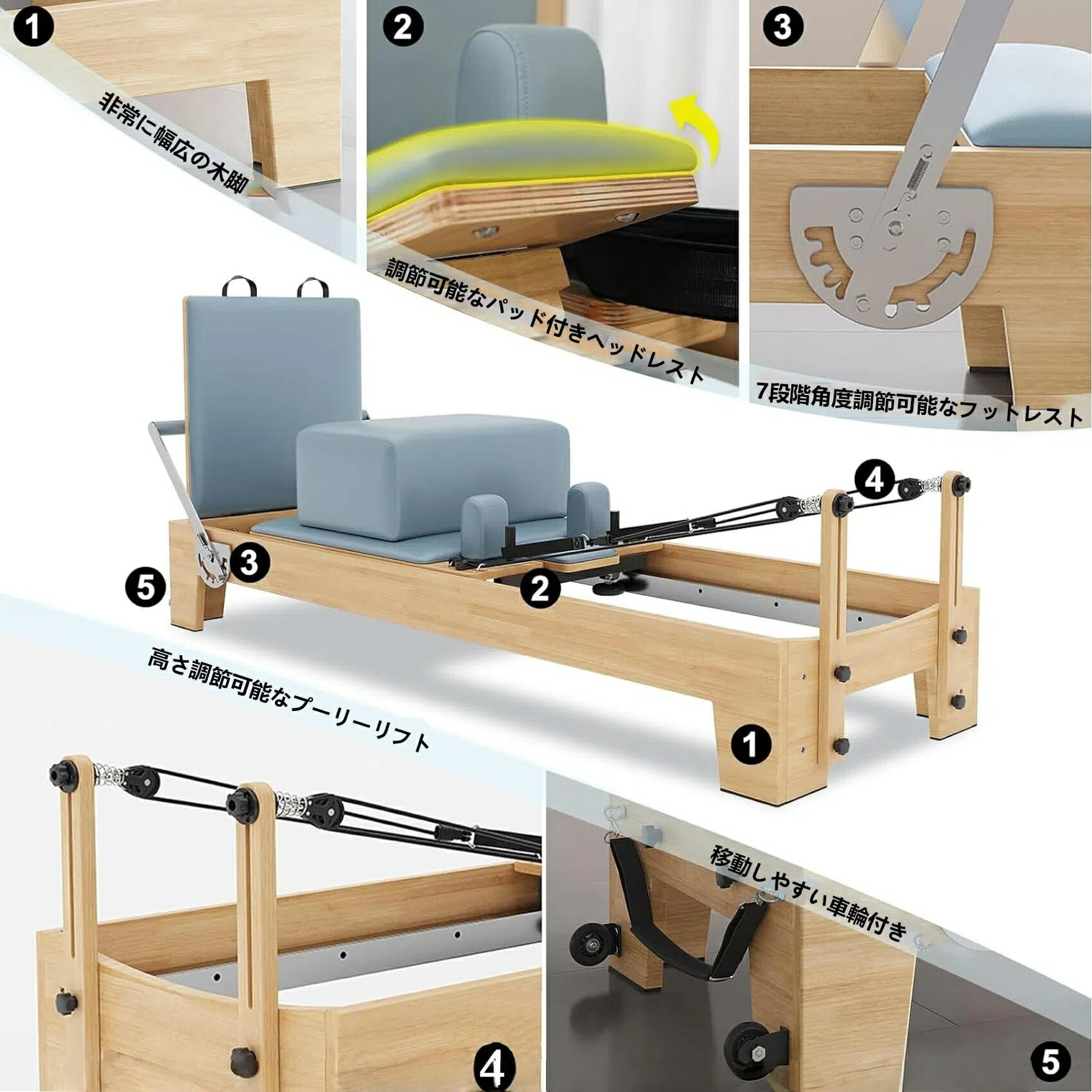 楽天市場】ピラティスリフォームー 折りたたみ ボックス付き pilates