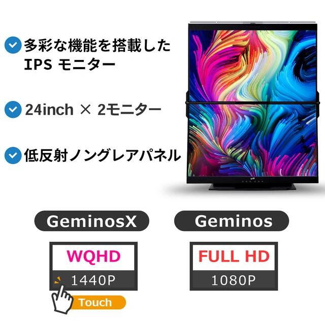 楽天市場】縦2画面【 Geminos GeminosX Wモニター 】 モバイル