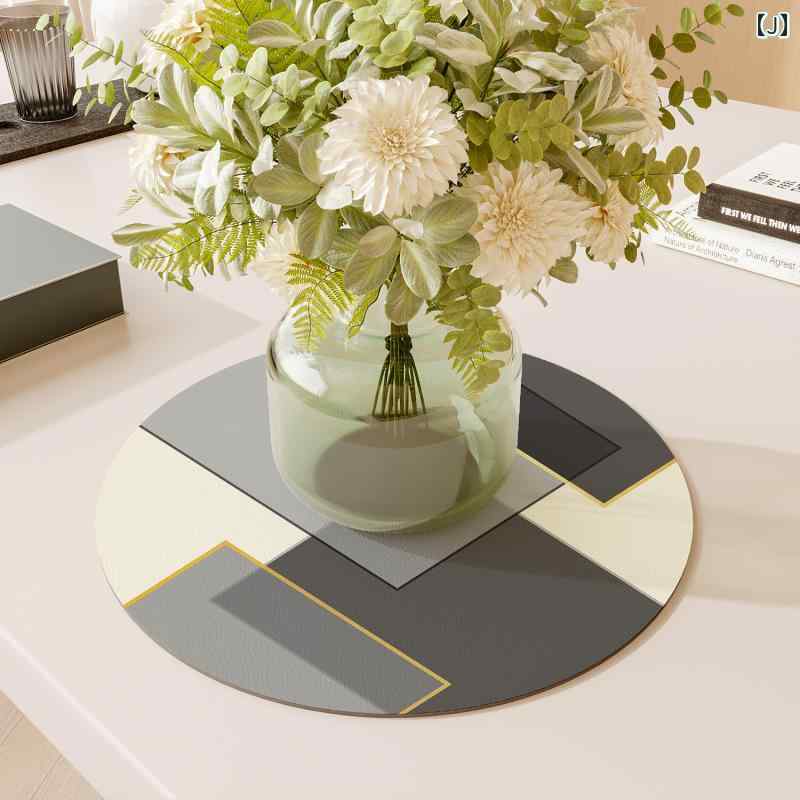 楽天市場】花瓶敷き おしゃれ マット 円形 オフィス テーブル 花盆