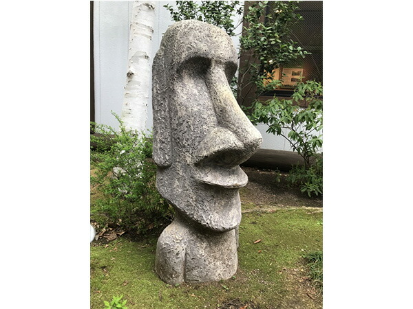 楽天市場】FRPオブジェ イースター島のモアイ像 ストーン風置物 人物