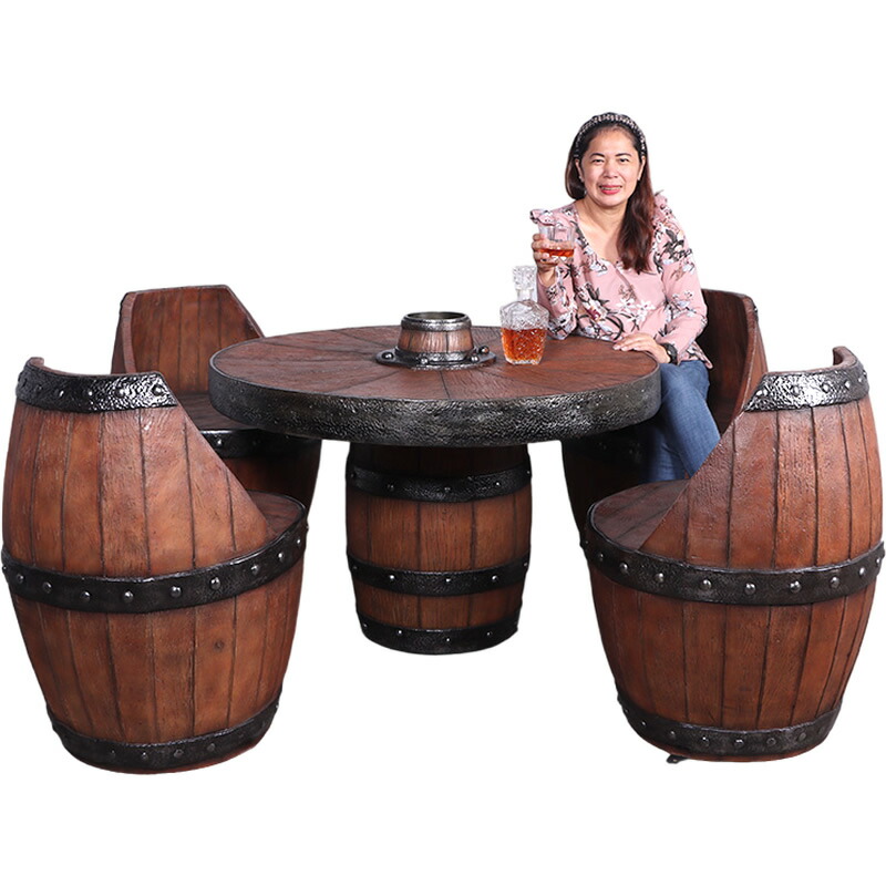 楽天市場】FRPオブジェ 樽型のテーブル置物 タル たる 机 つくえ