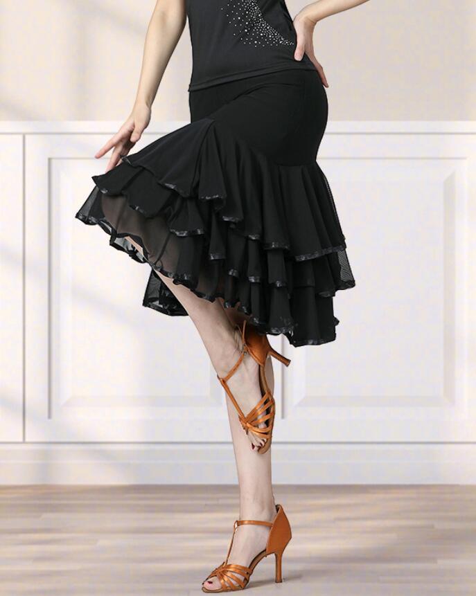 楽天市場】ラテンダンス スカート 社交ダンス 練習着 スカート