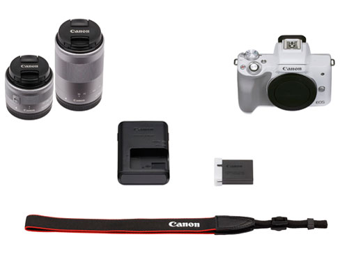 楽天市場】展示品 Canon EOS Kiss M2 ダブルズームキット [ホワイト