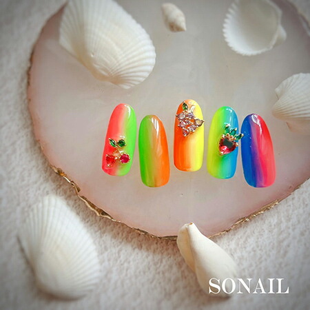 楽天市場】SONAIL フルーツ ネイルパーツ 1P×3種 ぶどう/さくらんぼ