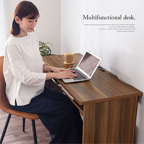 楽天市場】書斎デスク pcデスク 白 パソコンデスク 省スペース ラック