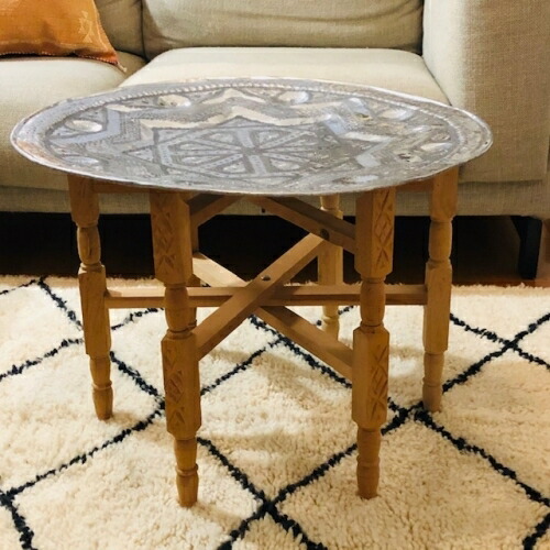 楽天市場】｢ アンティーク トレイテーブル ｣約70cm モロッコ テーブル