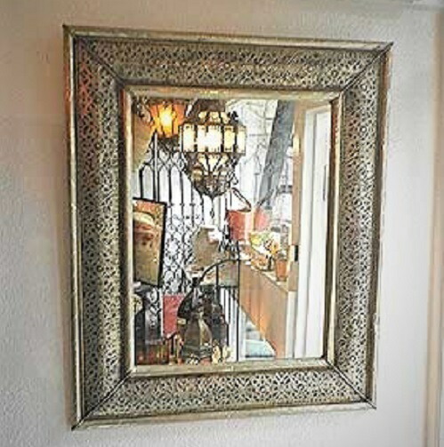楽天市場】モロッカンミラー 「装飾ミラー M」モロッコ 鏡 モロッコ