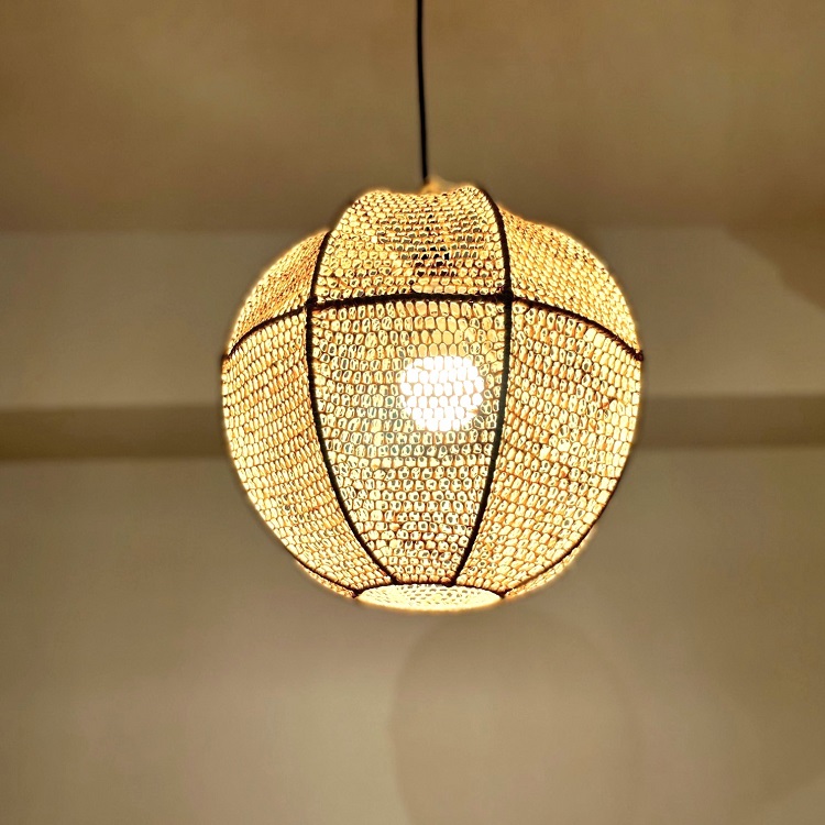 楽天市場】ラフィア ランプシェード 「オーブ」 ペンダントライト