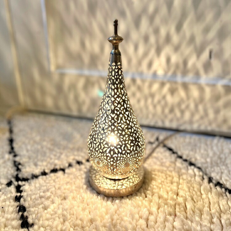 楽天市場】モロッコ 真鍮ランプ「マムーニアS/シルバー」真鍮 ミニ