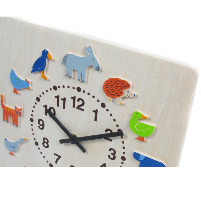 楽天市場】時計 木製 掛け時計 ヘラー社 ヤーン動物 名入れ無料I 名