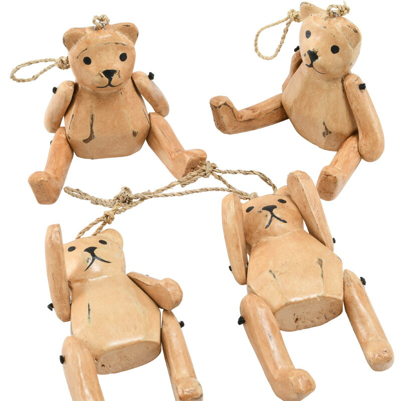 楽天市場】ウッドカービング テディ (ブラウン)【クマ テディベア 熊