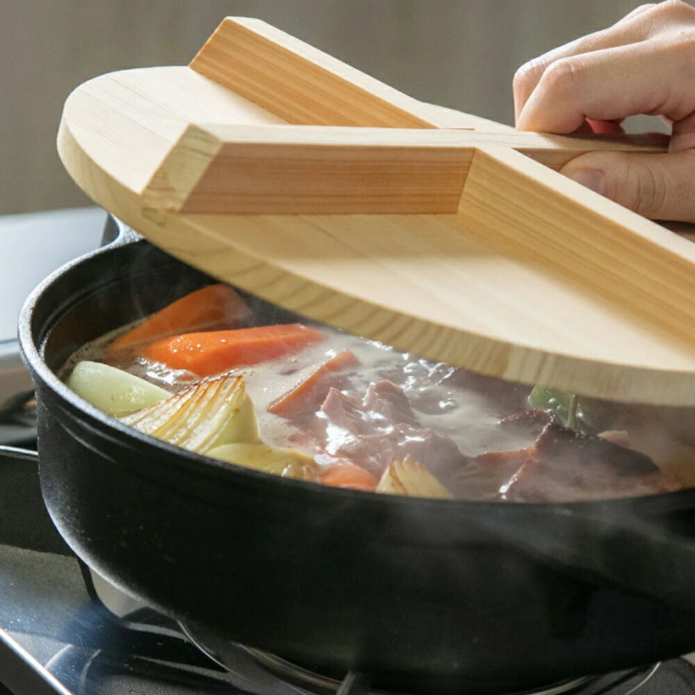 楽天市場】OIGEN 及源鋳造 南部鉄器 鉄鍋 JYO 木蓋付き 日本製 IH対応