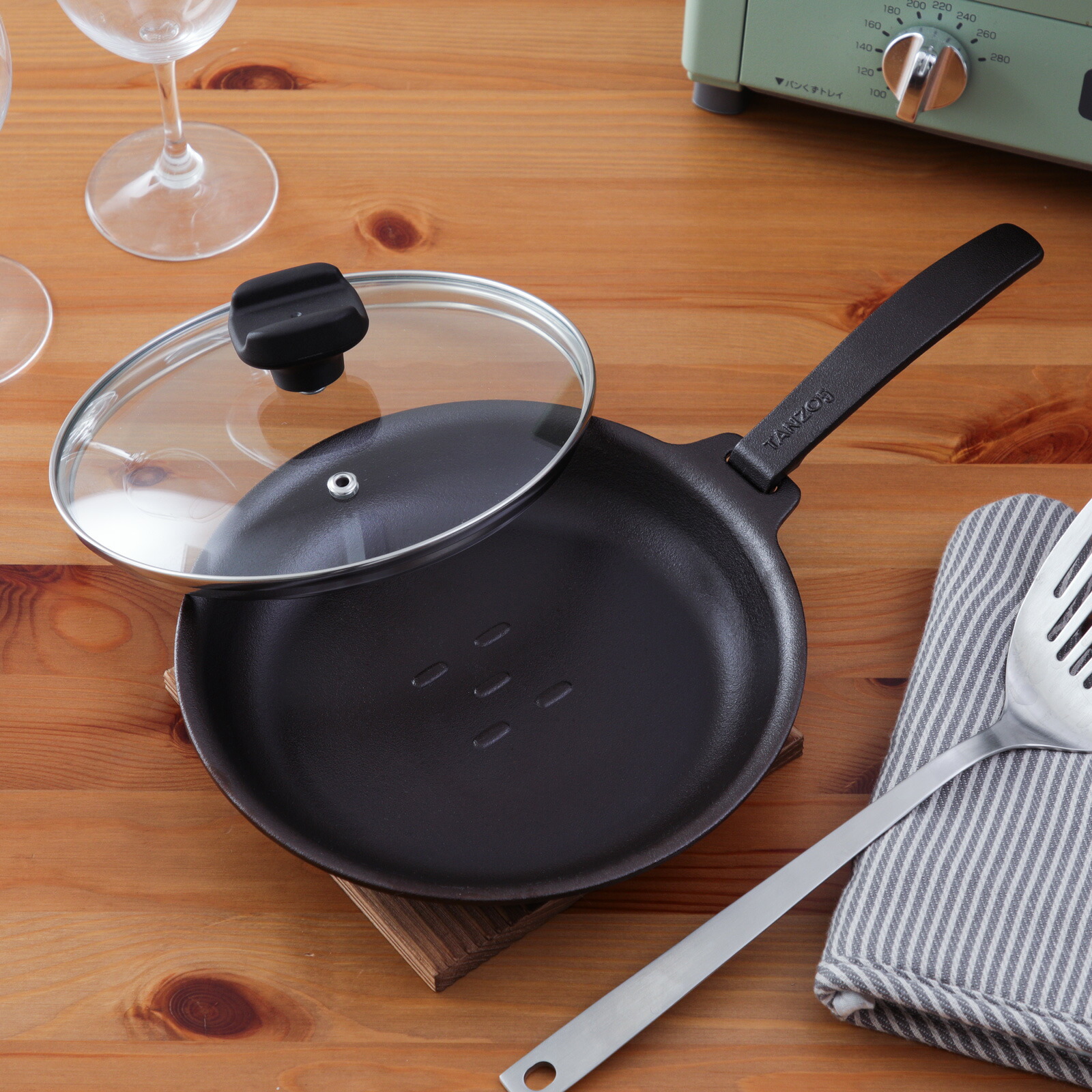楽天市場】ヤマコー TANZO5 20cm ガラス蓋 たん造 鉄フライパン20cm