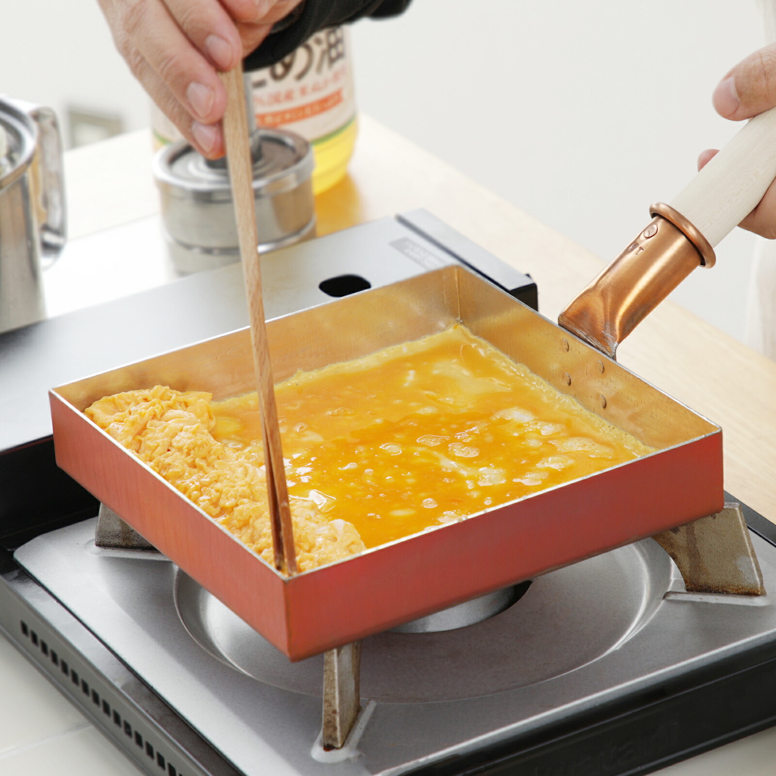 楽天市場】【木蓋セットも選べる！】純銅製 玉子焼きフライパン 18角