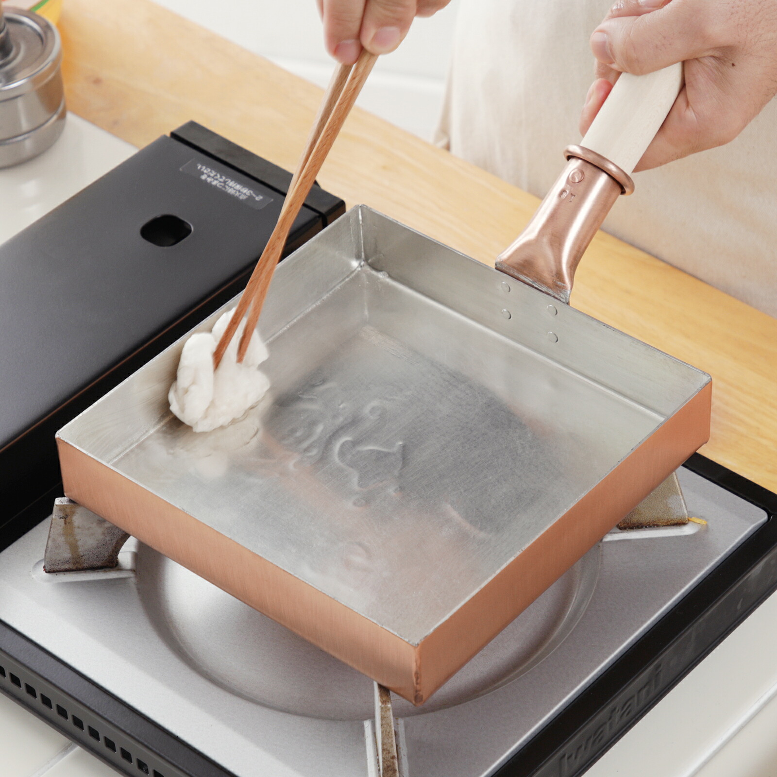 楽天市場】【木蓋セットも選べる！】純銅製 玉子焼きフライパン 18角