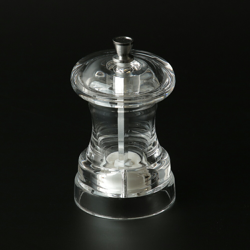 楽天市場】アクリルペッパーミル＆ソルトシェーカー 木製スタンド付き