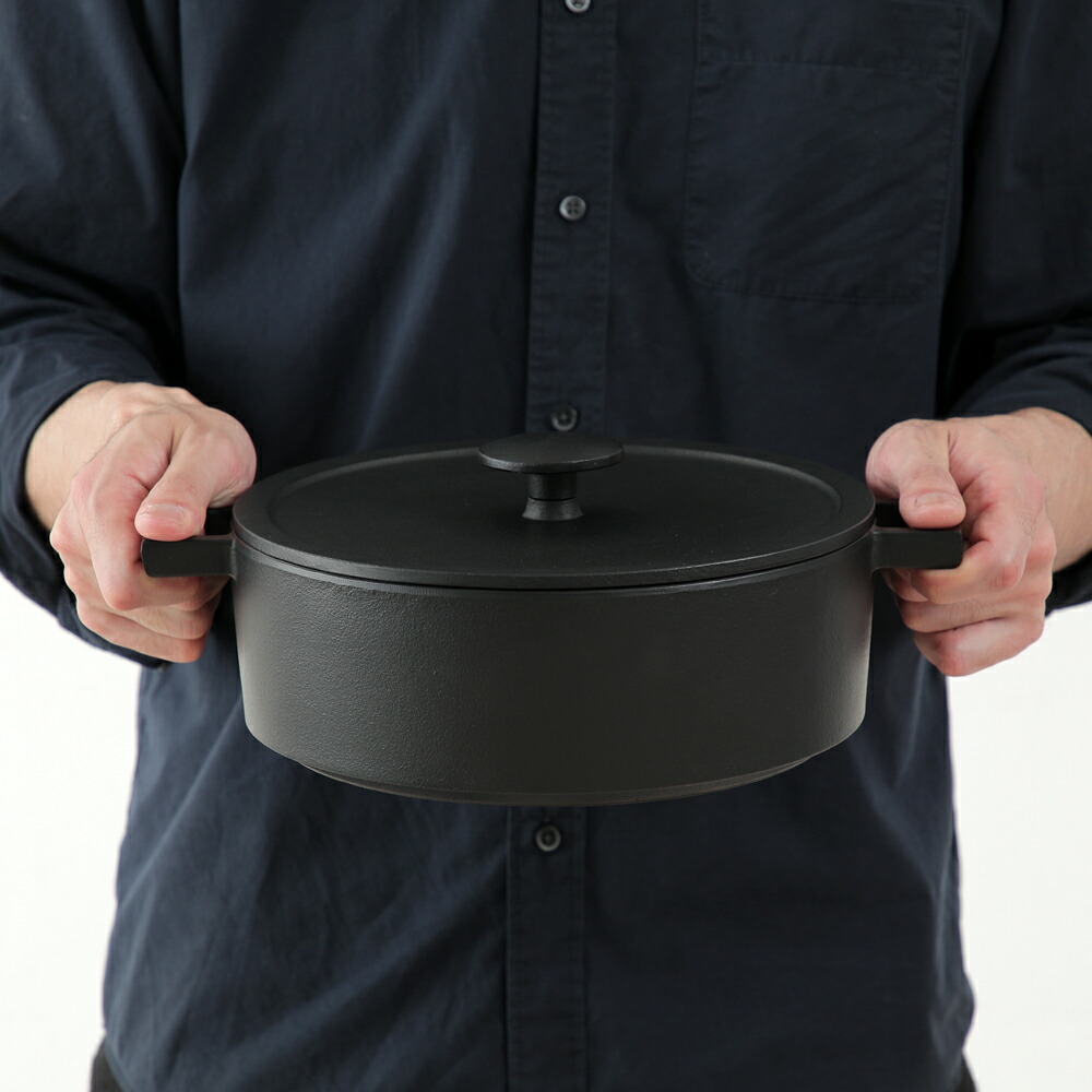 楽天市場】南部鉄器 浅型両手鍋 ジャパンブランド プロ・アルテ