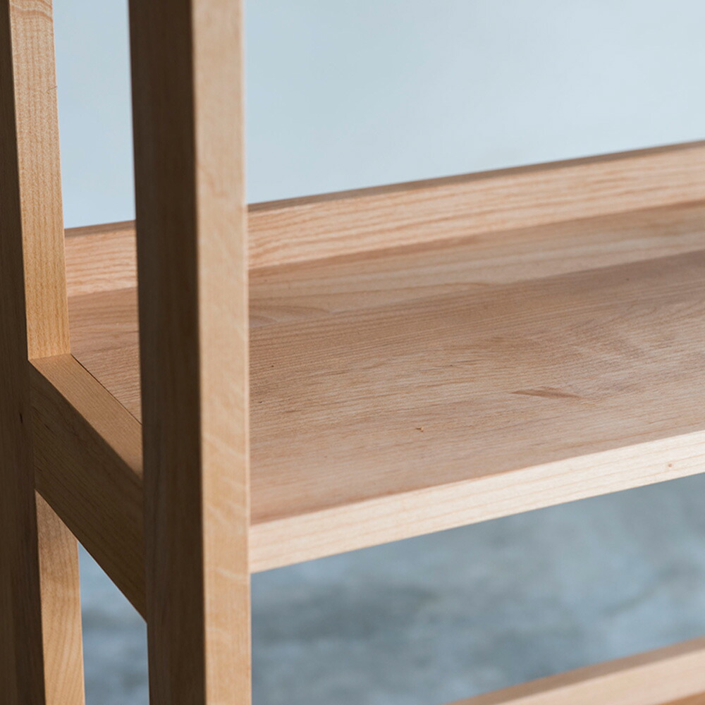 楽天市場】国産 木製 シェルフ 幅100cm 奥行29.2cm 高さ142cm（天然木