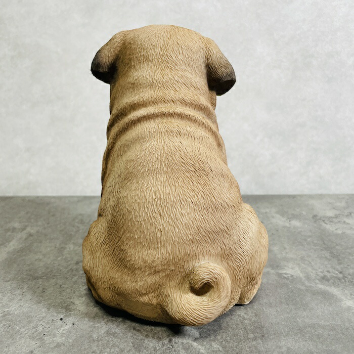 楽天市場】かわいい 犬 置物 お座り パグ 玄関 動物 おしゃれ トイレ
