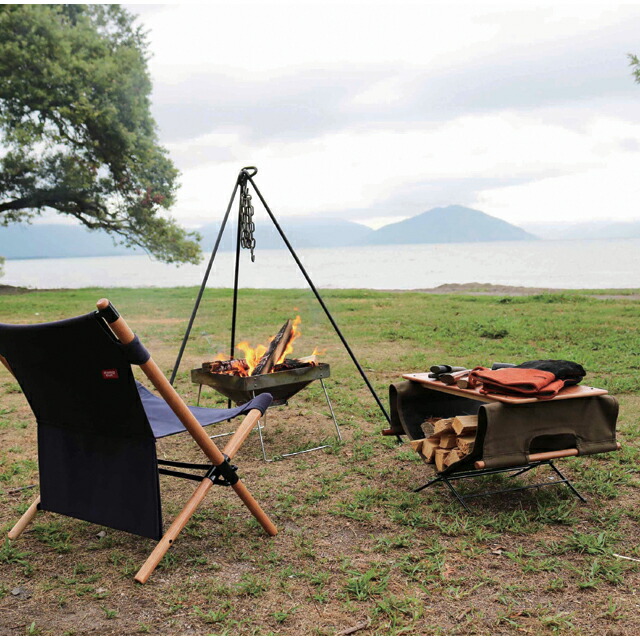 楽天市場】ログキャリーウィズスタンド LGS-325 アウトドア用品 薪置き