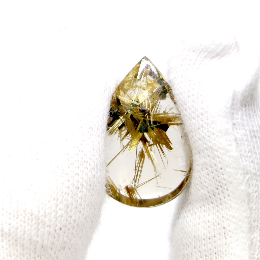 楽天市場】タイチンルチルクォーツ ティアドロップ21mm 12.94ct ルチル