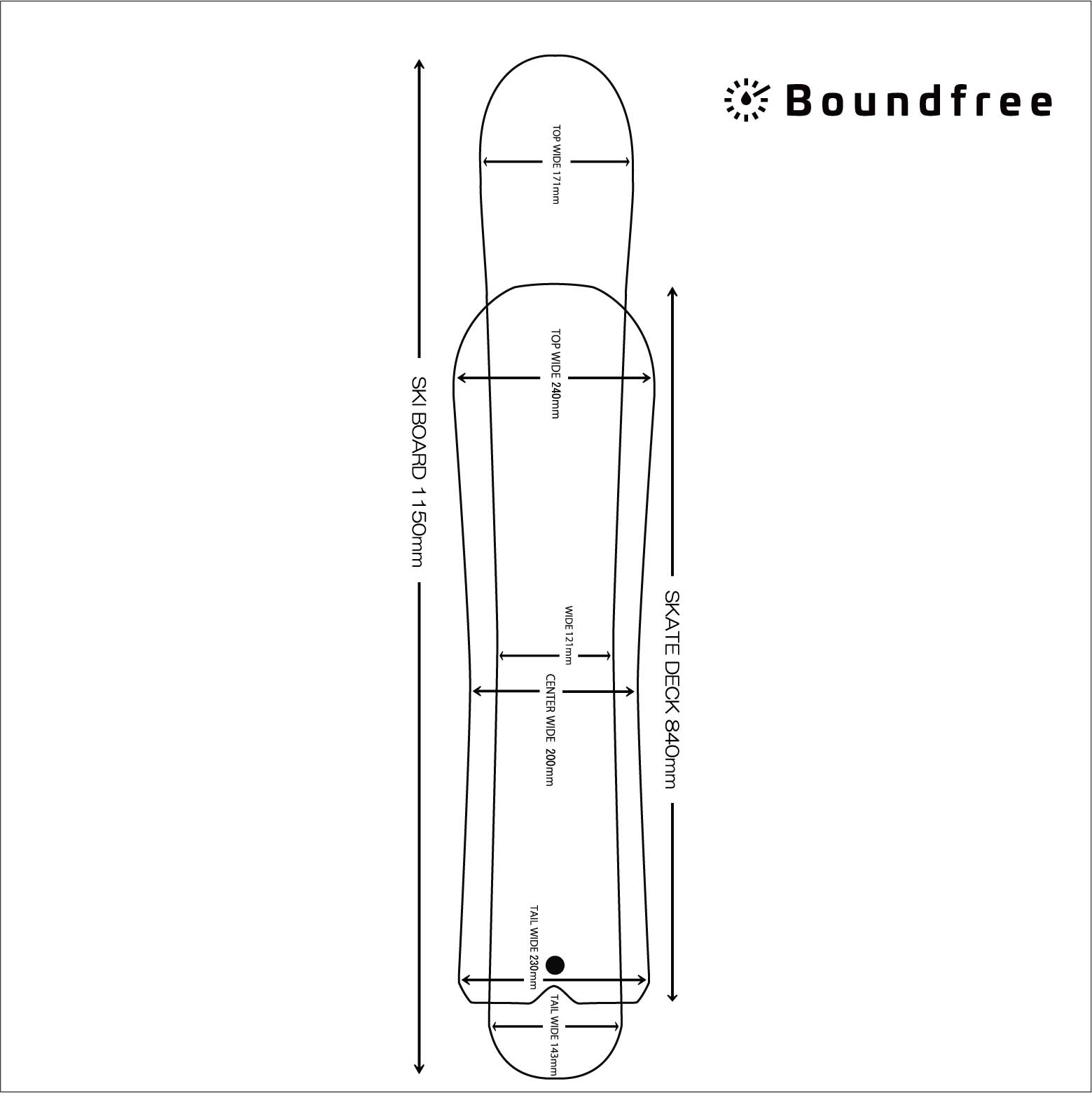 楽天市場】NEW MODEL Boundfree SNOWSKATE スノースケート