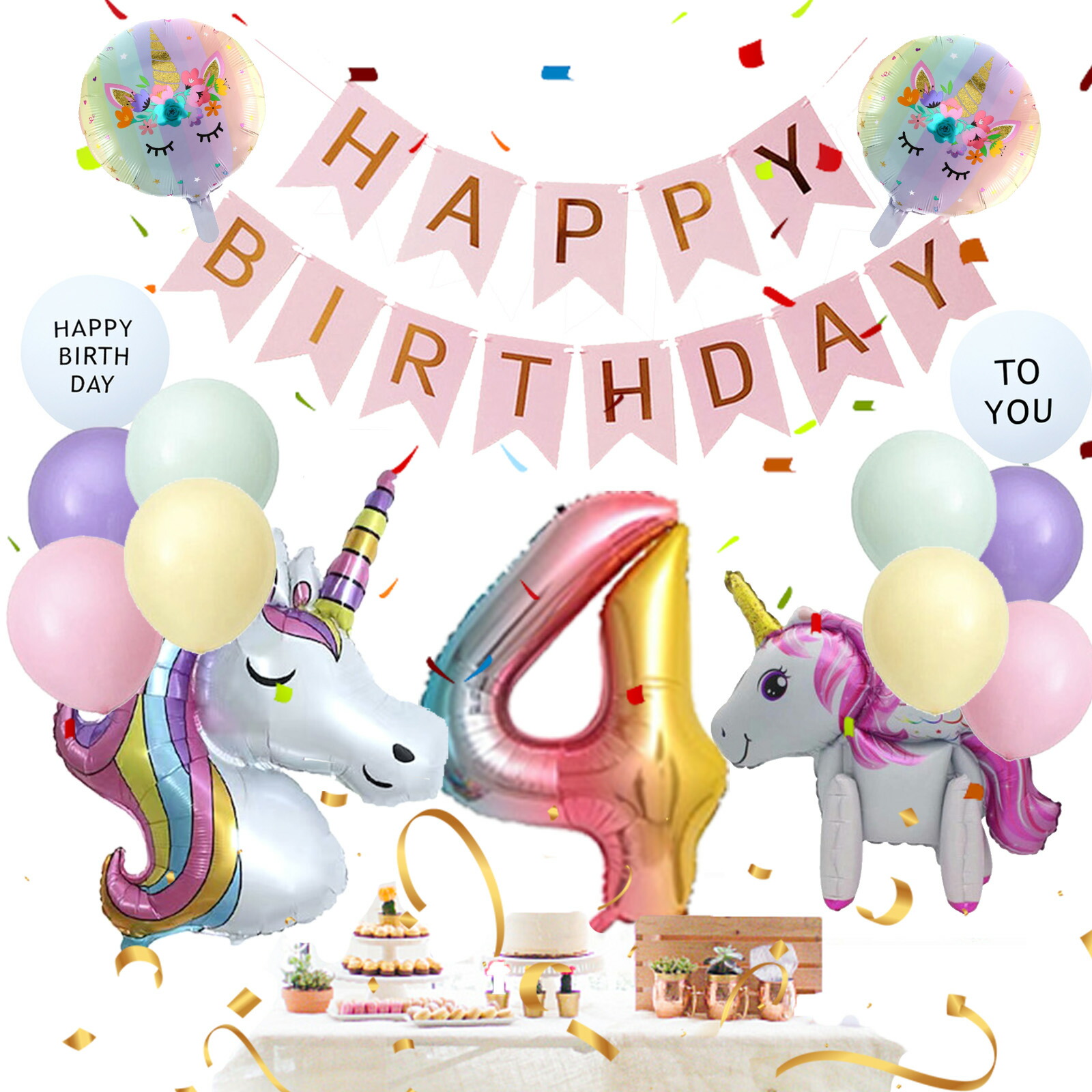 楽天市場】誕生日 飾り付け バルーン 女の子 3歳 4歳 5歳 6歳