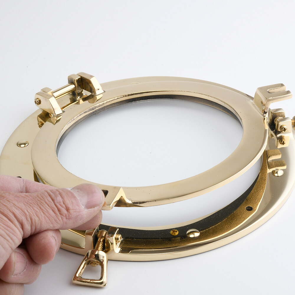 楽天市場】ガラス 丸窓 【透明 くもり 選択可能】 開閉式 真鍮製