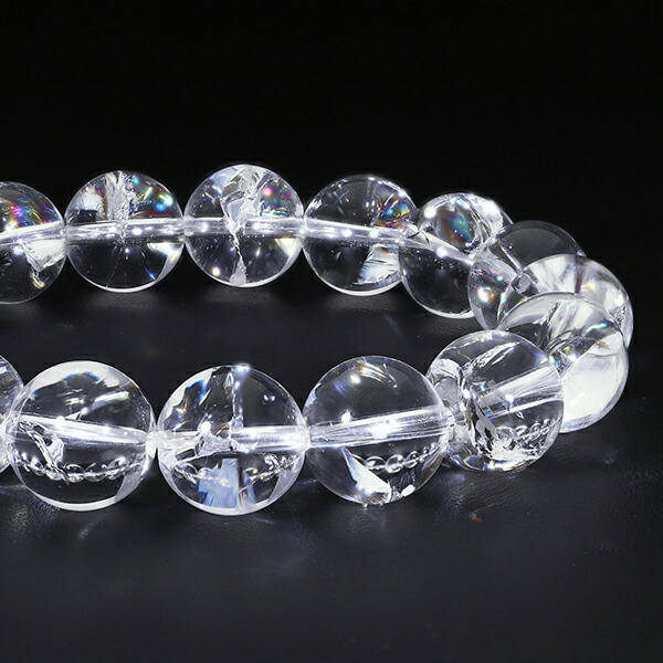 楽天市場】ヒマラヤ 天然 レインボークォーツ 虹入り水晶 ブレスレット