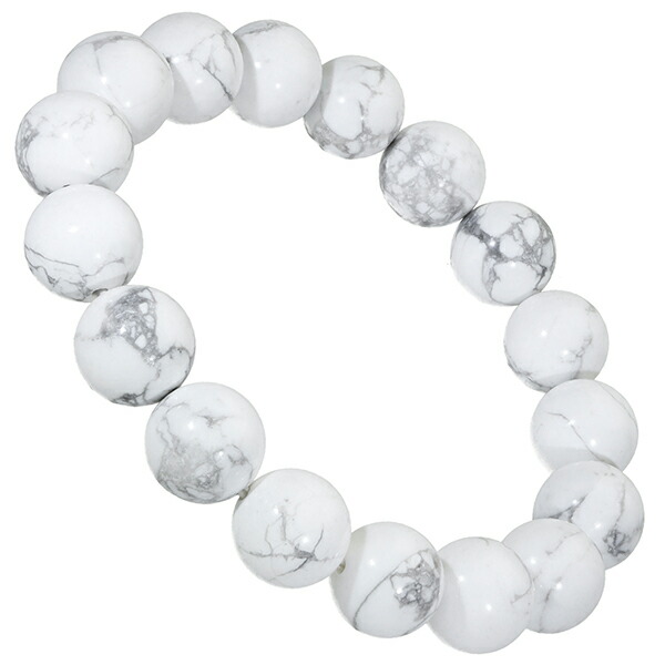 楽天市場】ハウライト マグネサイト ブレスレット 12mm 17〜19.5cm M