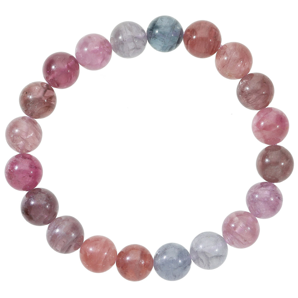 楽天市場】スピネル ブレスレット マルチカラー 9.7mm 18cm メンズ M