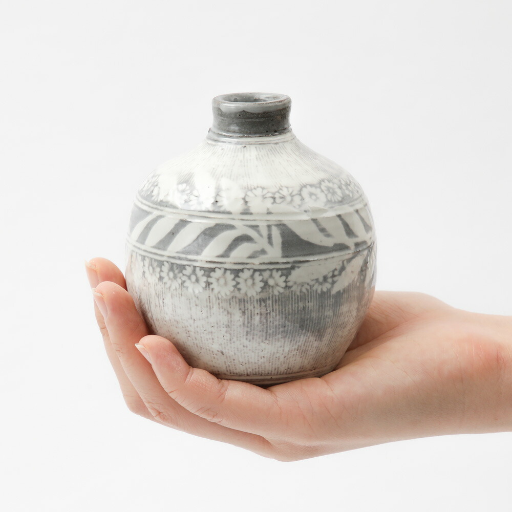 楽天市場】一輪挿し 豆つぼ アラベスク 清水焼 作家物 圭司 花器 花瓶