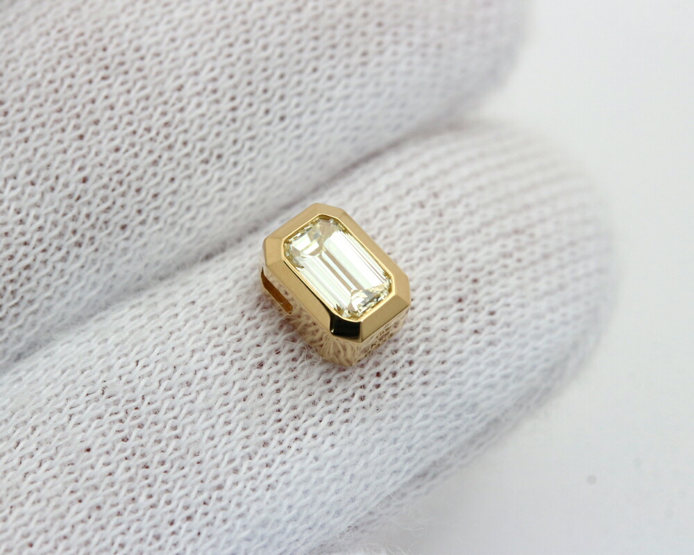 楽天市場】「パサー」 K18 一粒 ネックレス チャーム エメラルドカット