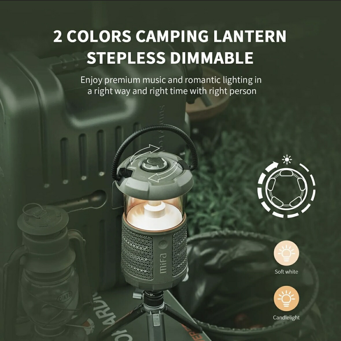 楽天市場】MIFA WildCamping Bluetoothスピーカー LED ランタン