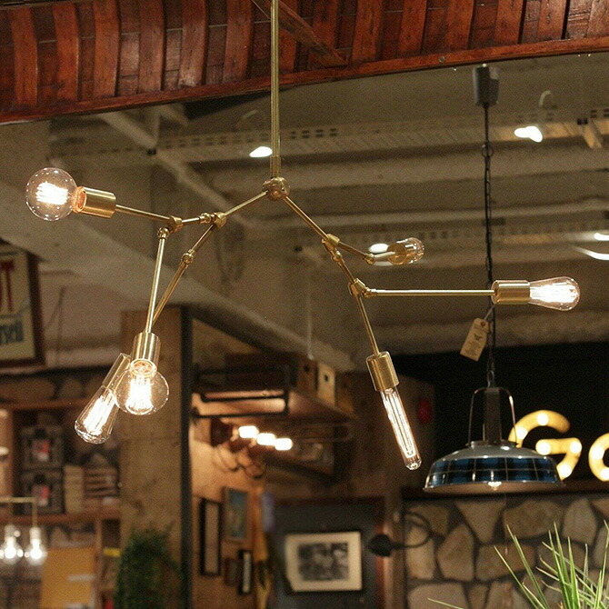 楽天市場】ACME Furniture アクメファニチャー SOLID BRASS LAMP 6ARM