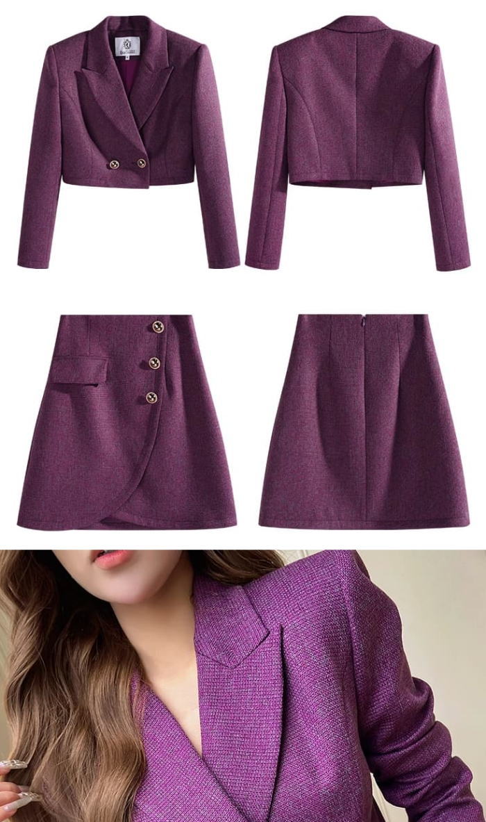 archivio 紫 トップス マルチカラースカート セット 38 archivio 紫