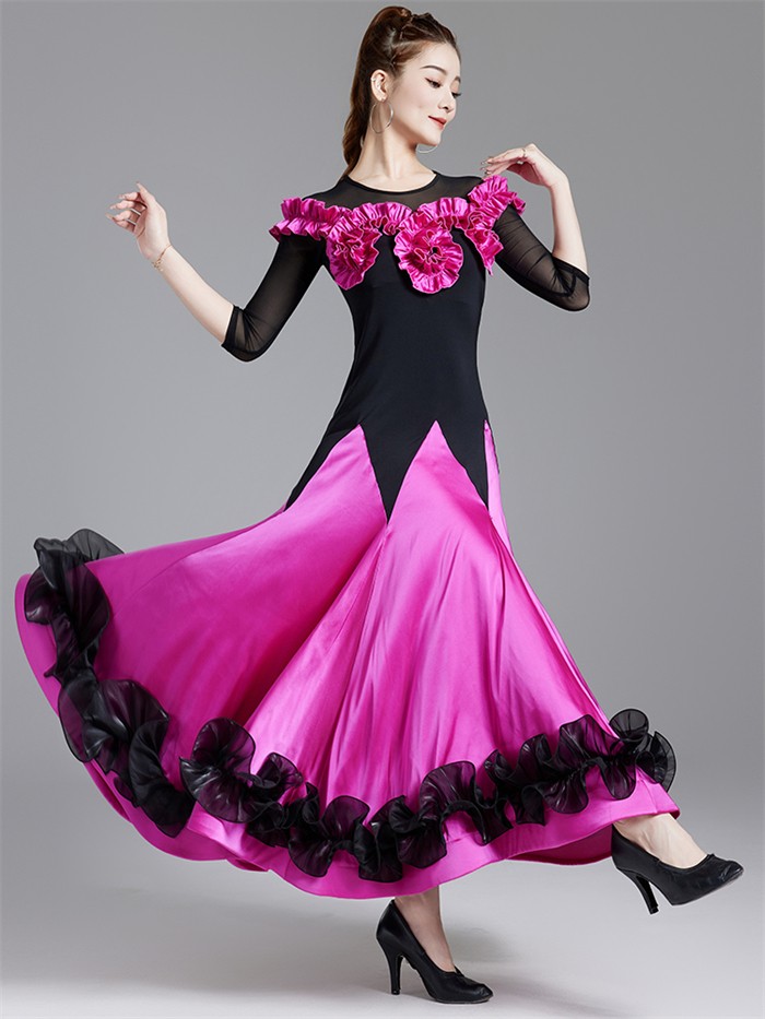 楽天市場】社交ダンスドレス 社交ダンス モダンドレス ローズ グリーン