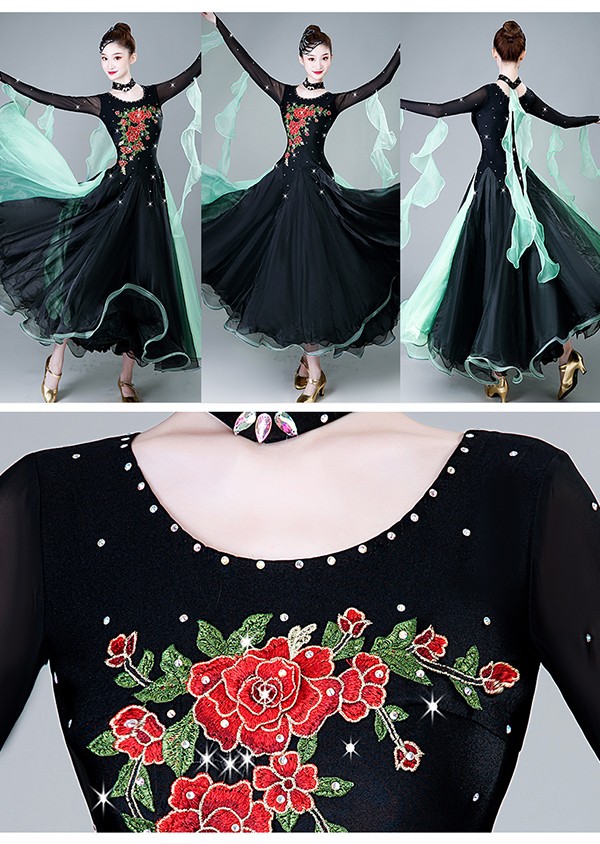 楽天市場】社交ダンス ドレス 競技用 社交ダンス衣装 ワンピース