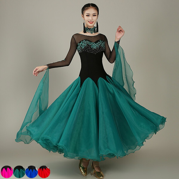 楽天市場】社交ダンス ドレス スタンダード ドレス パーティー モダン