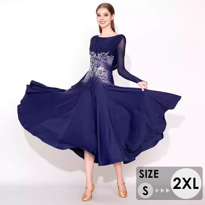 楽天市場】ネイビー ワンピース（社交ダンス｜体操・ダンス
