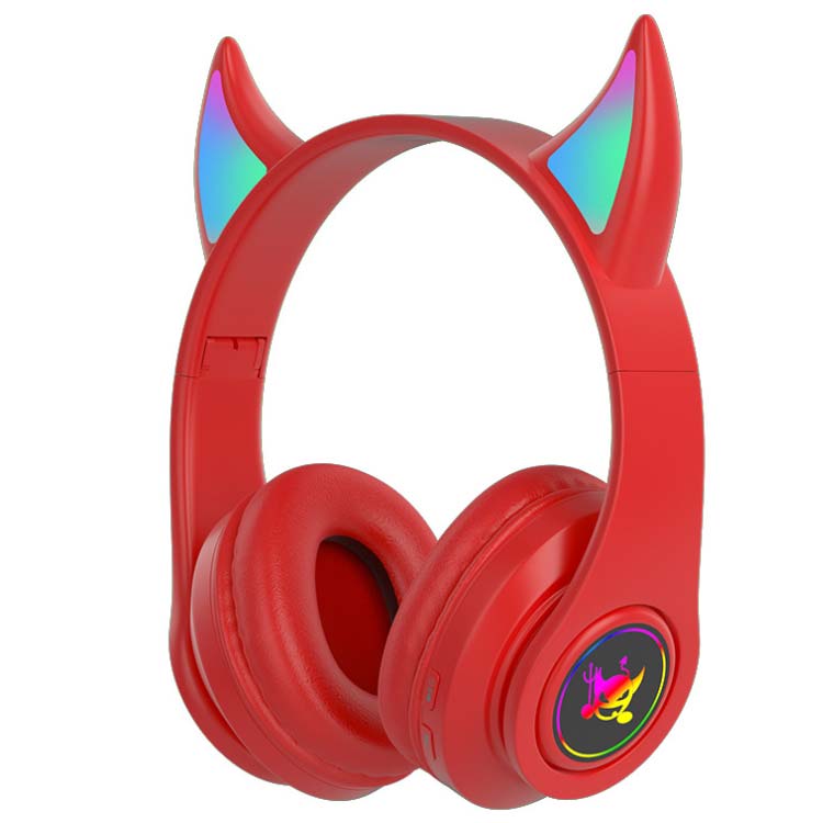 楽天市場】耳付き Bluetooth 5.0 ヘッドセット 兎耳 ヘッドホン 悪魔