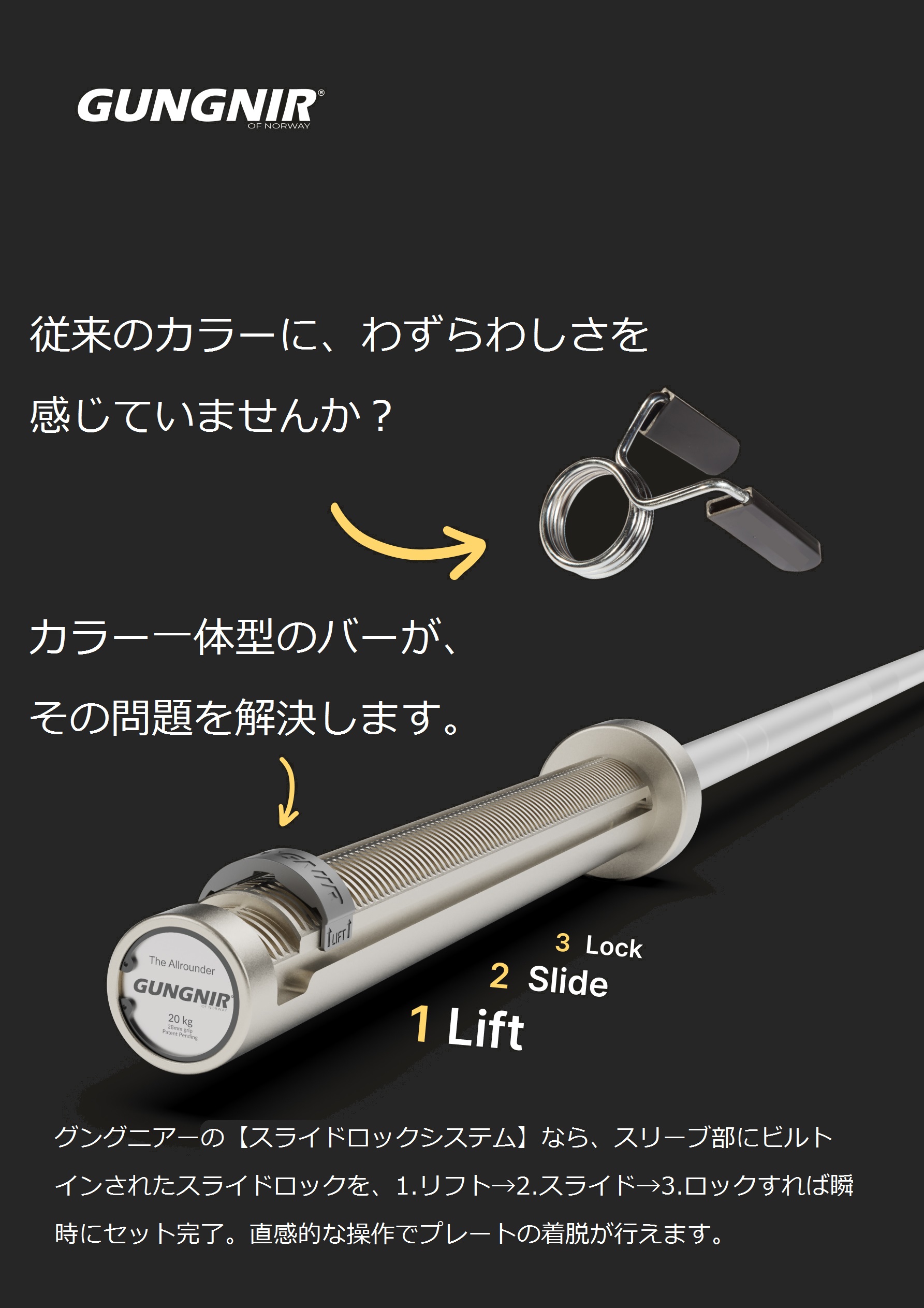 楽天市場】GUNGNIR カーラー アームカールバー EZバー バーベルバー