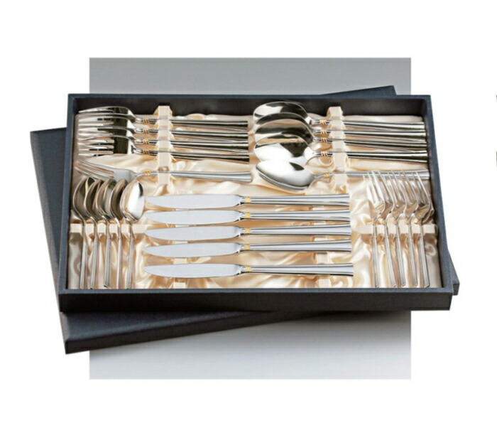 楽天市場】カトラリー セット ラッキーウッド エメラルド・金彩 25pc