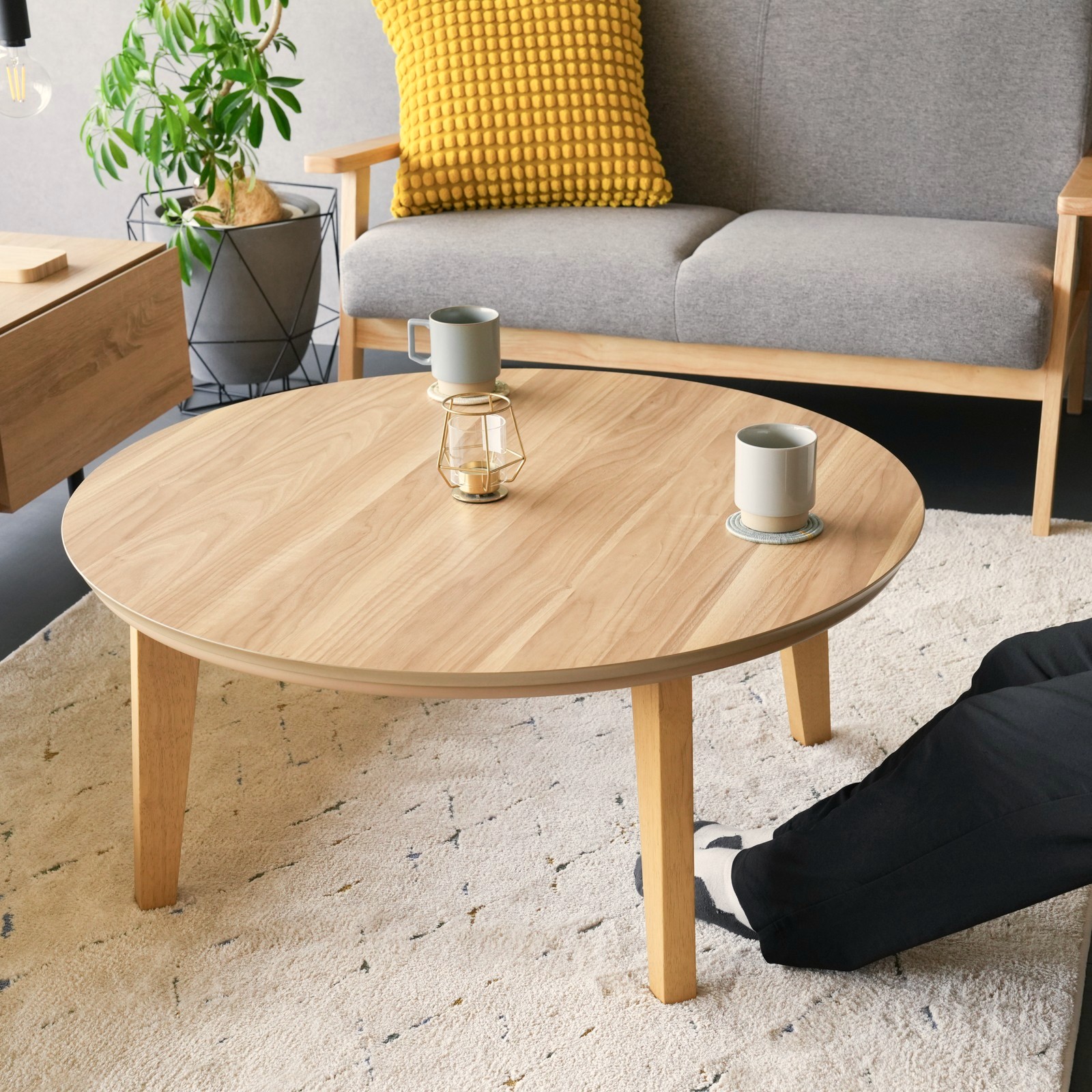 楽天市場】こたつ 円形こたつ テーブル コタツ 丸型 90cm おしゃれ